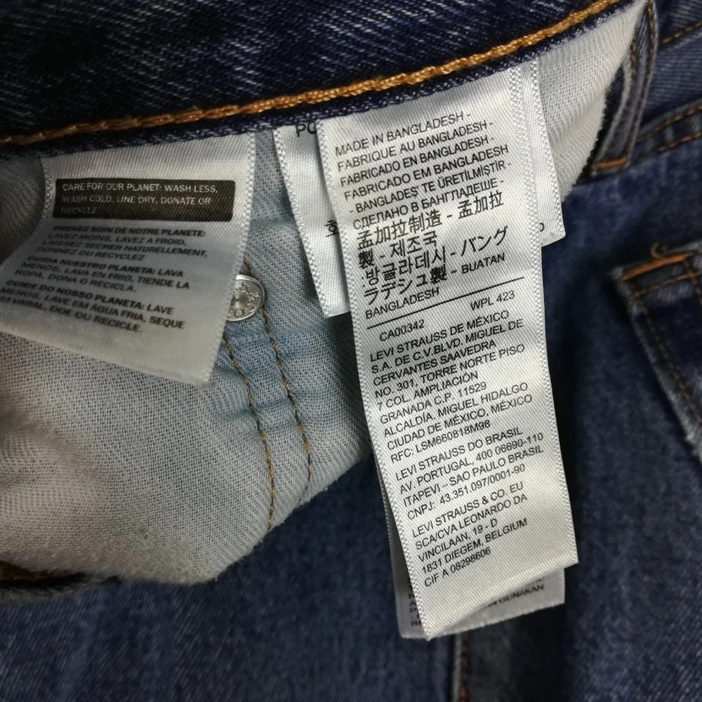 Levi's Mens Jeans 505 Straight Leg Blue Denim Medium Wash Regular Fit 35x32